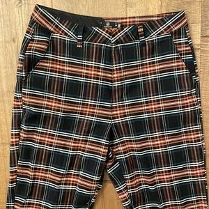 Volcom Plaid Trousers in Red and Black